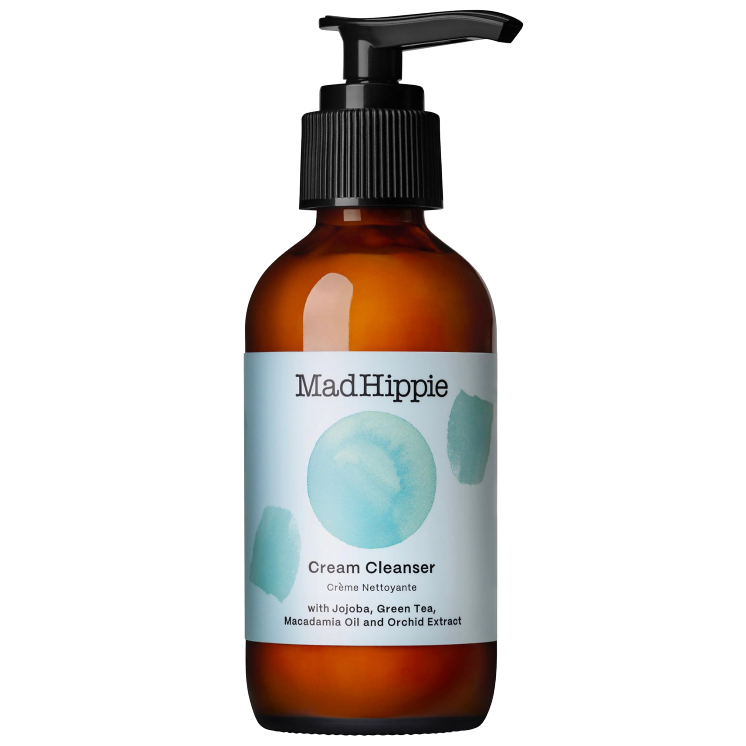 Mad Hippie Cream Cleanser - Hydrating Facial Cleanser with Jojoba Oil Green Tea Orchid Extract and Hyaluronic Acid Gentle Face Cleanser for Dry Sensitive Skin 4 Fl Oz + Skin Care Pillow Pack