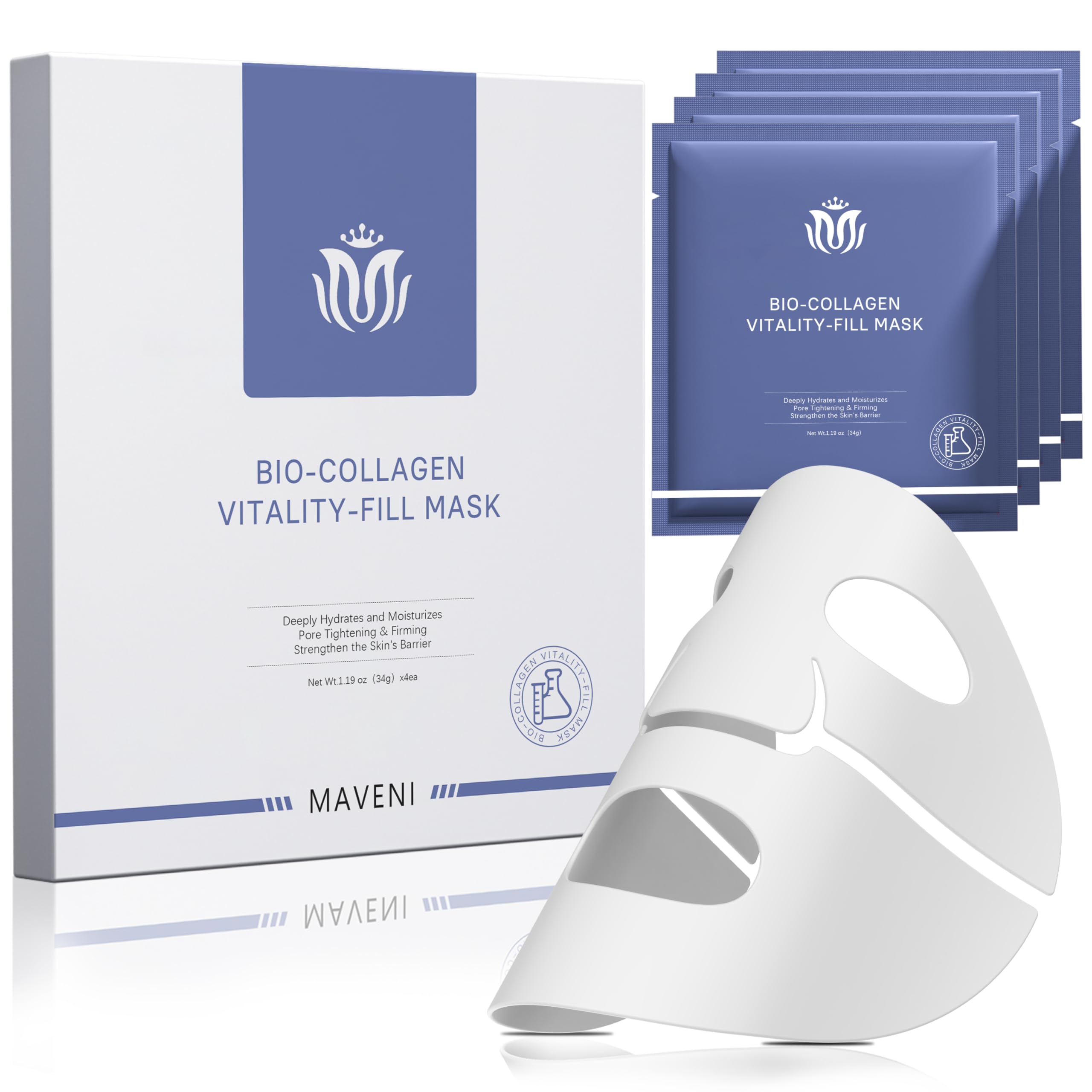 MAVENI Bio-Collagen Face Masks