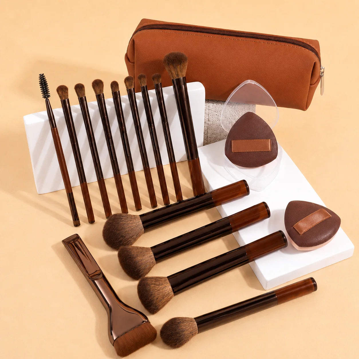 13/14/15/18/23Pcs Makeup Brush Set, Soft Foundation, Blush, Powder, Eyeshadow & Mascara Brushes, Professional Cosmetic Tools for