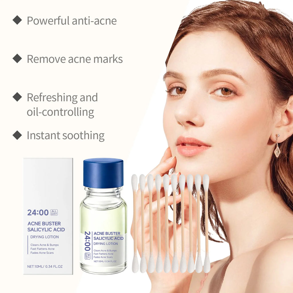 Salicylic Acid Essence Acne Treatment Lotion Moisturizing & Hydrating Facial Serum for Pore-Refining & Skin-Smoothing