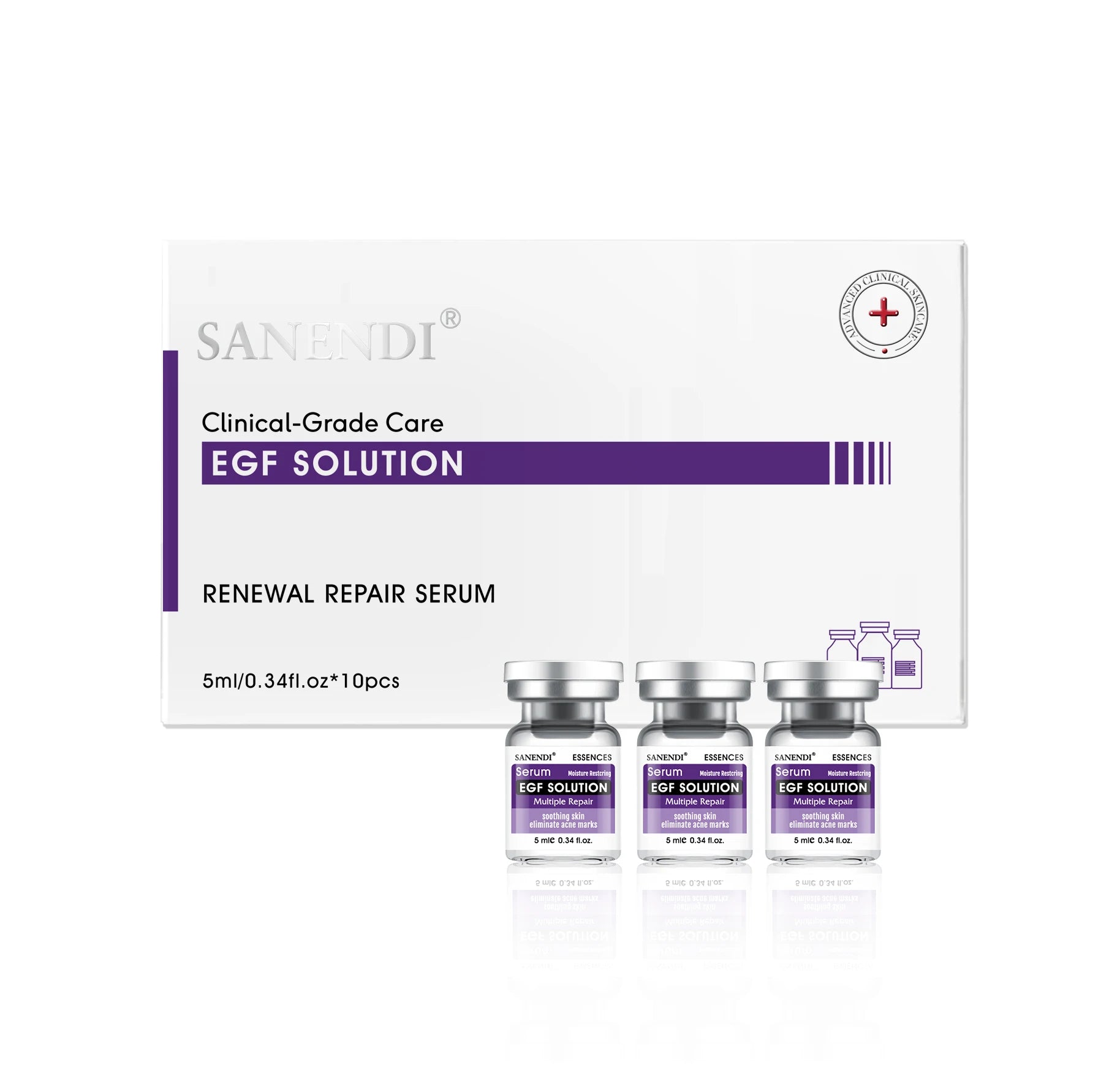 Hyaluronic Serum for Face10 pcs Lot for Moisturizing Hyaluron Acid Vitamain C Six Peptide EGF VC Facial SNAIL EXTRACT Skin Care