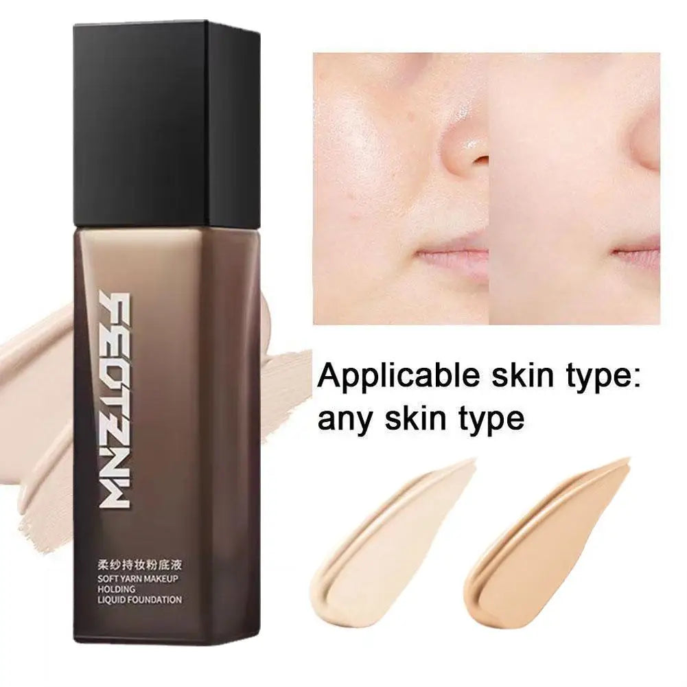 Feotznw Light Foundation - Complete, Long-Lasting, Moisturizing, Anti-Transfer and Oil Control, Suitable for All Skin Types