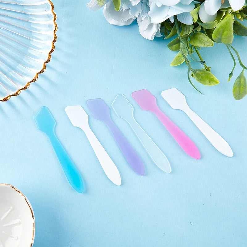10 Pcs Mini Cosmetic Spatulas Scoop Face Cream Makeup Mask Mixed Spoon Beauty DIY Tools Eye Facial Makeup Applicator Sticks