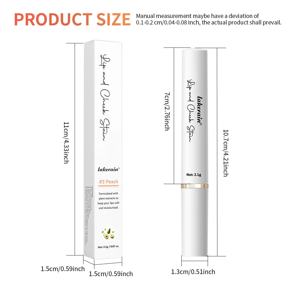 Lipstick Ph Color-Changing Lip and Cheek Dual-Use Lipstick, Moisturizing and Hydrating