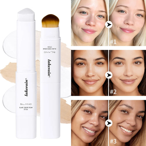 2-in-1 Color-Changing Foundation Stick Liquid Lightweight Moisturizing Brightening Foundation Color Changing For All Skin Types