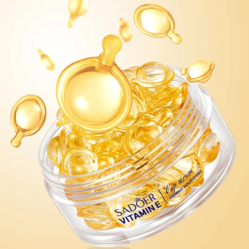 Sadoer Evening Primrose Vitamin E Firming Capsule Eye Cream, Eye Serum, Contains Evening Primrose Extract, Tocopherol, Camellia