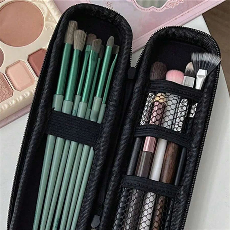 Multifunctional Makeup Brush Storage Bag Portable Travel Organizer Mesh Cosmetic Pouch Wash Storage Lightweight Beauty Tools