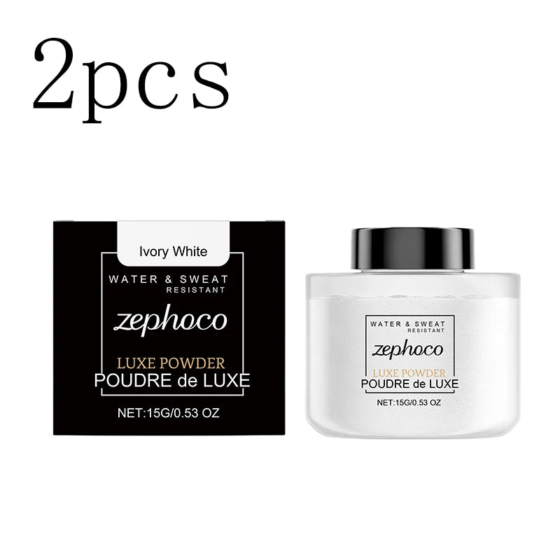 Ivory white matte setting loose powder, clear and long-lasting, creates a soft matte finish, lightweight setting loose powder