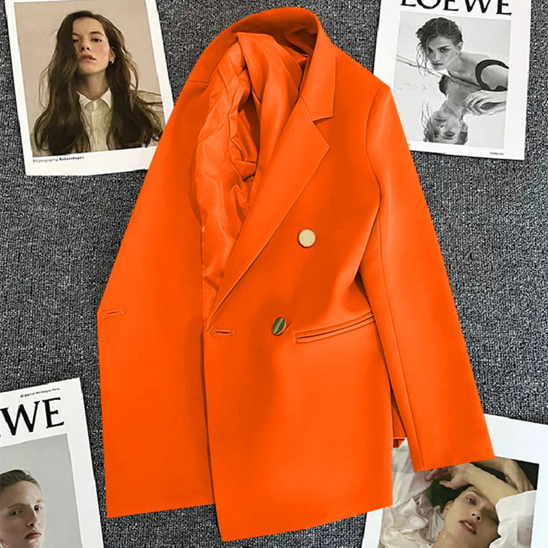 Office Blazers For Women 2023 Casual Fashion Long Sleeve New White Black Single Button Jackets Coats Blazer