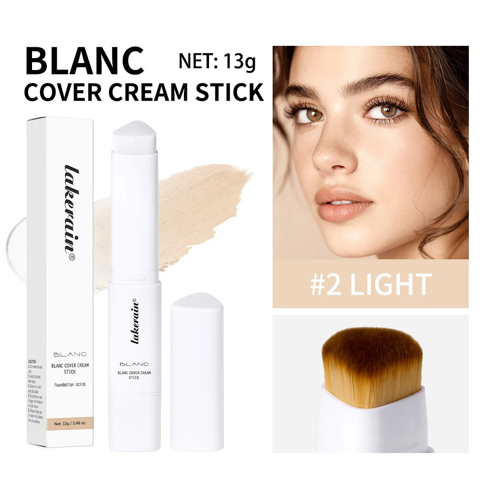 2-in-1 Color-Changing Foundation Stick Liquid Lightweight Moisturizing Brightening Foundation Color Changing For All Skin Types