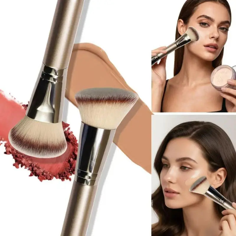 Professional Dual-Ended Makeup Brush Double-Ended Foundation Powder Blush Concealer Contour Blush Brush Cosmetic Tool