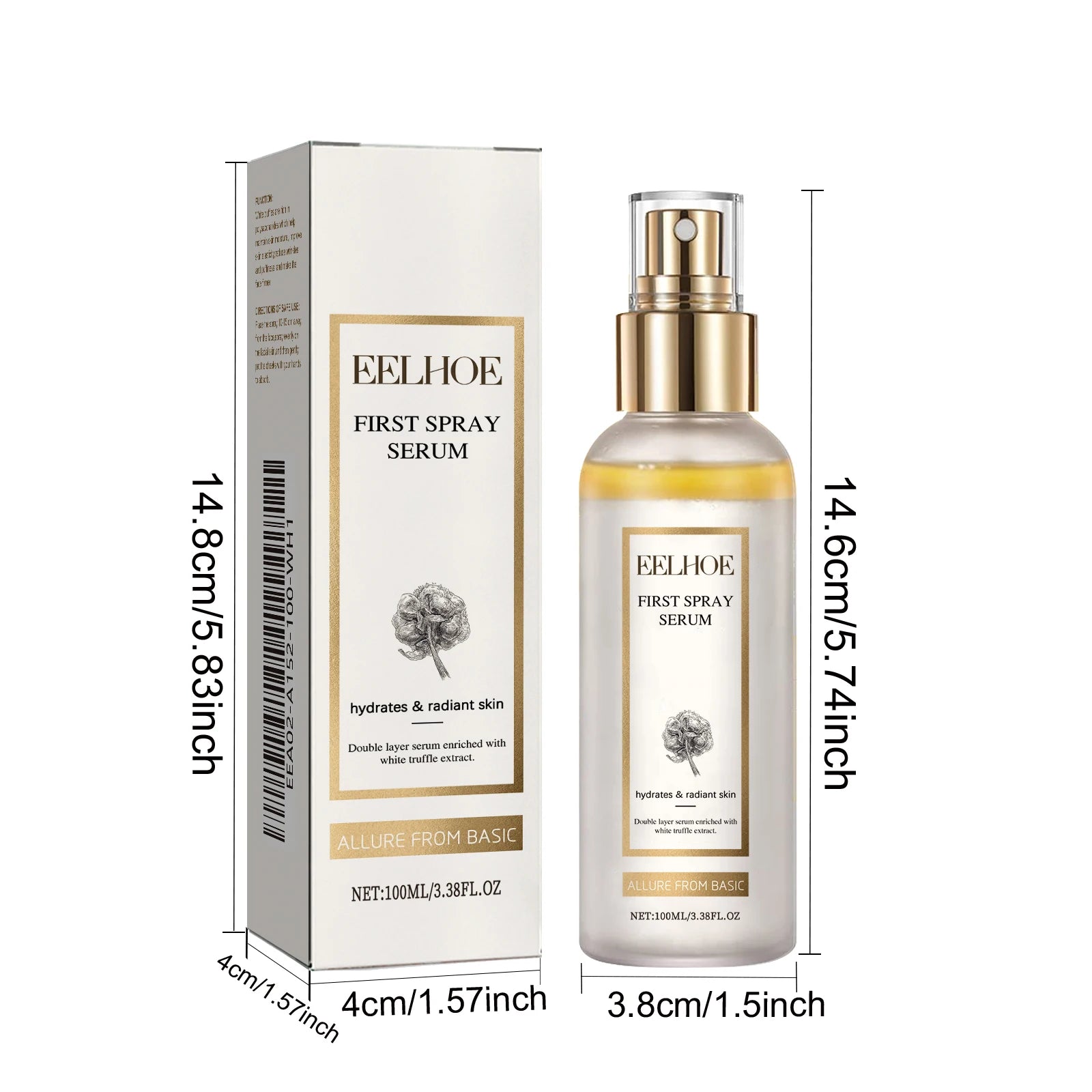 Facial Serum White Truffle Moisturizing Spray Melanin Correcting Glow Serum Fade Dark Spot Shrink Pores Brightening Skin Care