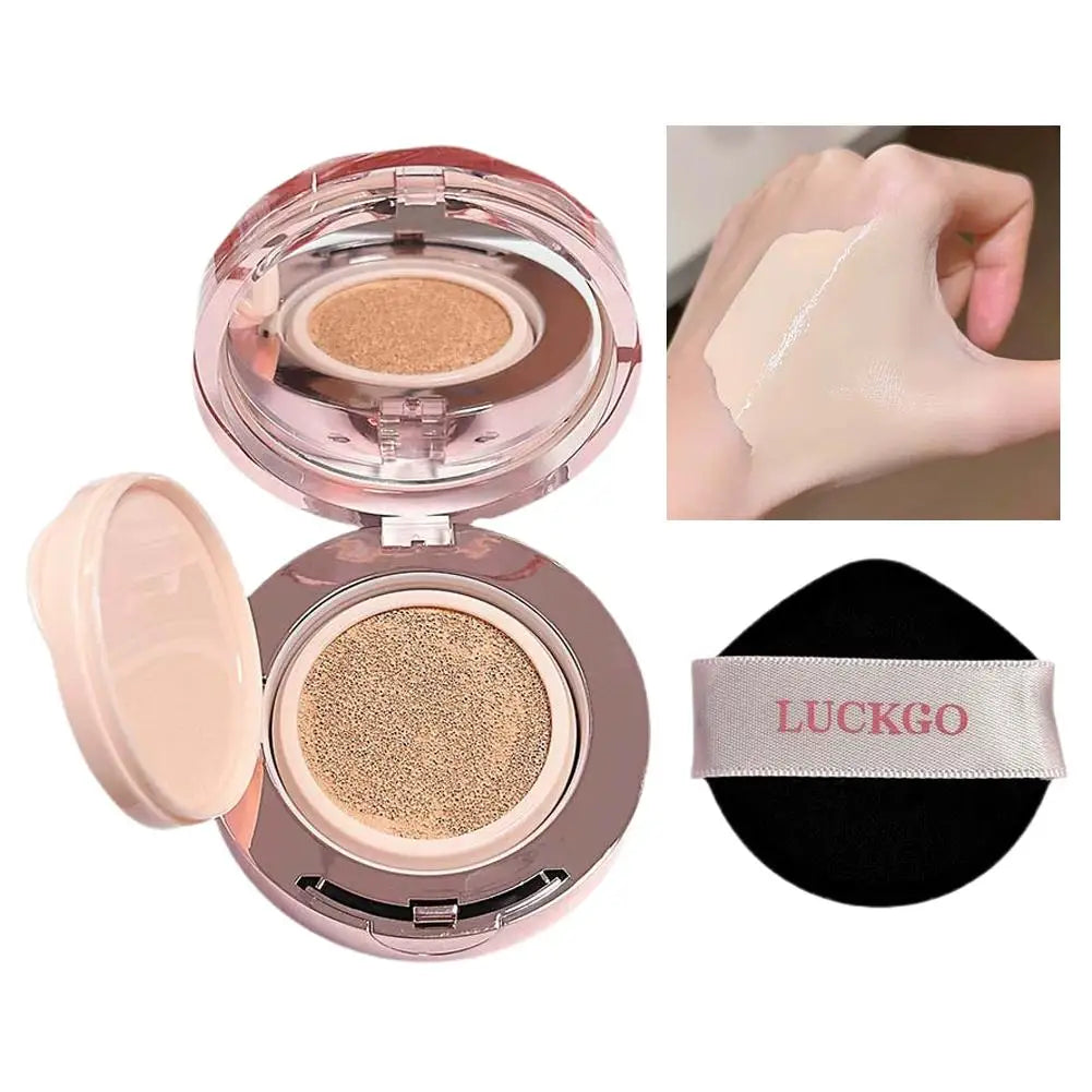 Cushion Foundation, Lightweight & Flawless Coverage Natural Cream Skin Finish, Waterproof & Non-Greasy For Women