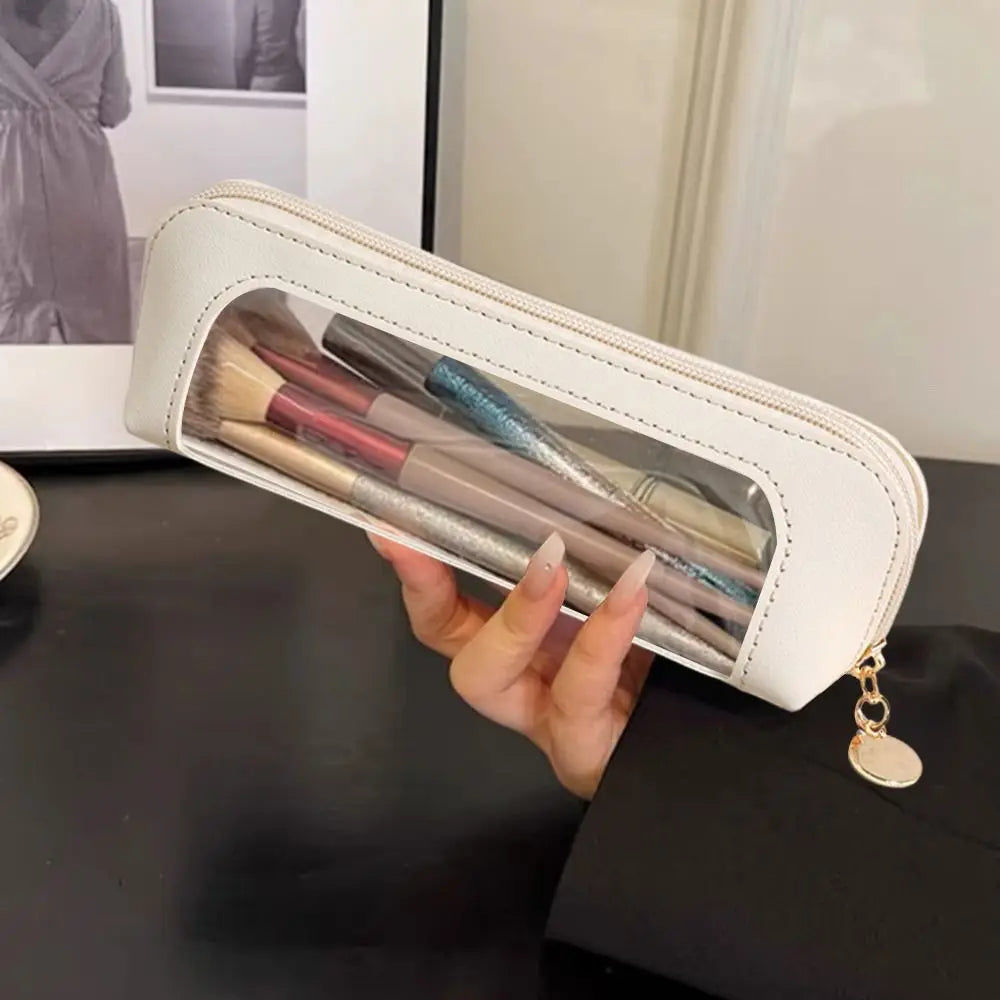 Cosmetic Bag Makeup Brush Storage Bag Portable Travel Wash Toiletries Organizer PU Portable Small Beauty Case Wash Bag Pouch