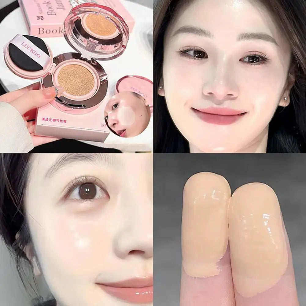 Cushion Foundation, Lightweight & Flawless Coverage Natural Cream Skin Finish, Waterproof & Non-Greasy For Women