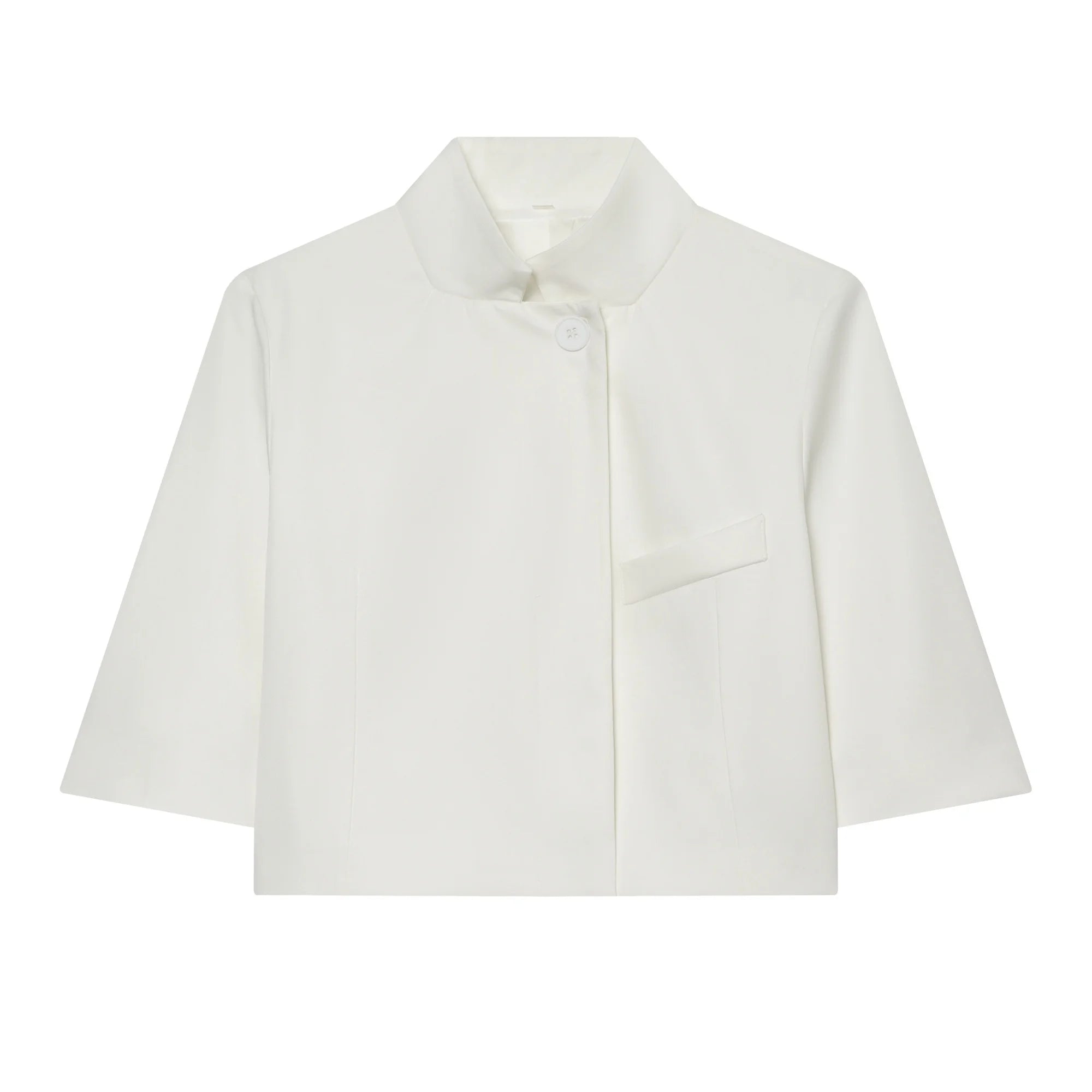 Women White Elegant Blazers Spring Summer Female Trendy Short Sleeve Blazer Tops Fashion Holiday Commute Ladies Short Blazers