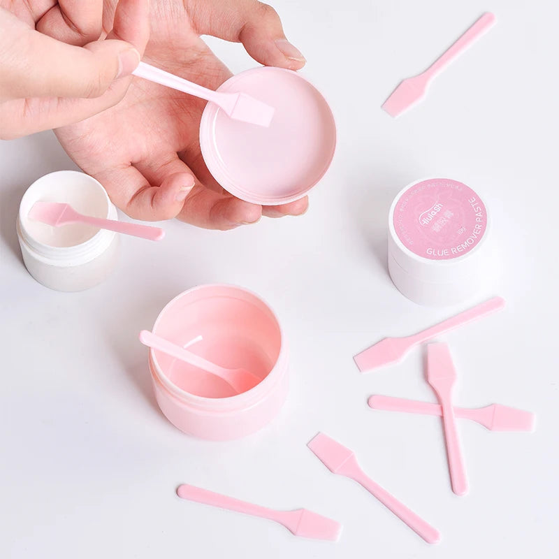 100 Pieces Cosmetic Spatulas Scoop Face Cream Mask Mud Mixing Plastic Spoon Beauty DIY Tools Eyes Facial Makeup Applicator