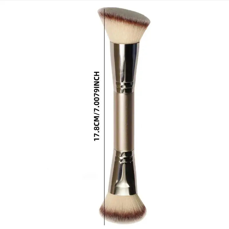 Professional Dual-Ended Makeup Brush Double-Ended Foundation Powder Blush Concealer Contour Blush Brush Cosmetic Tool