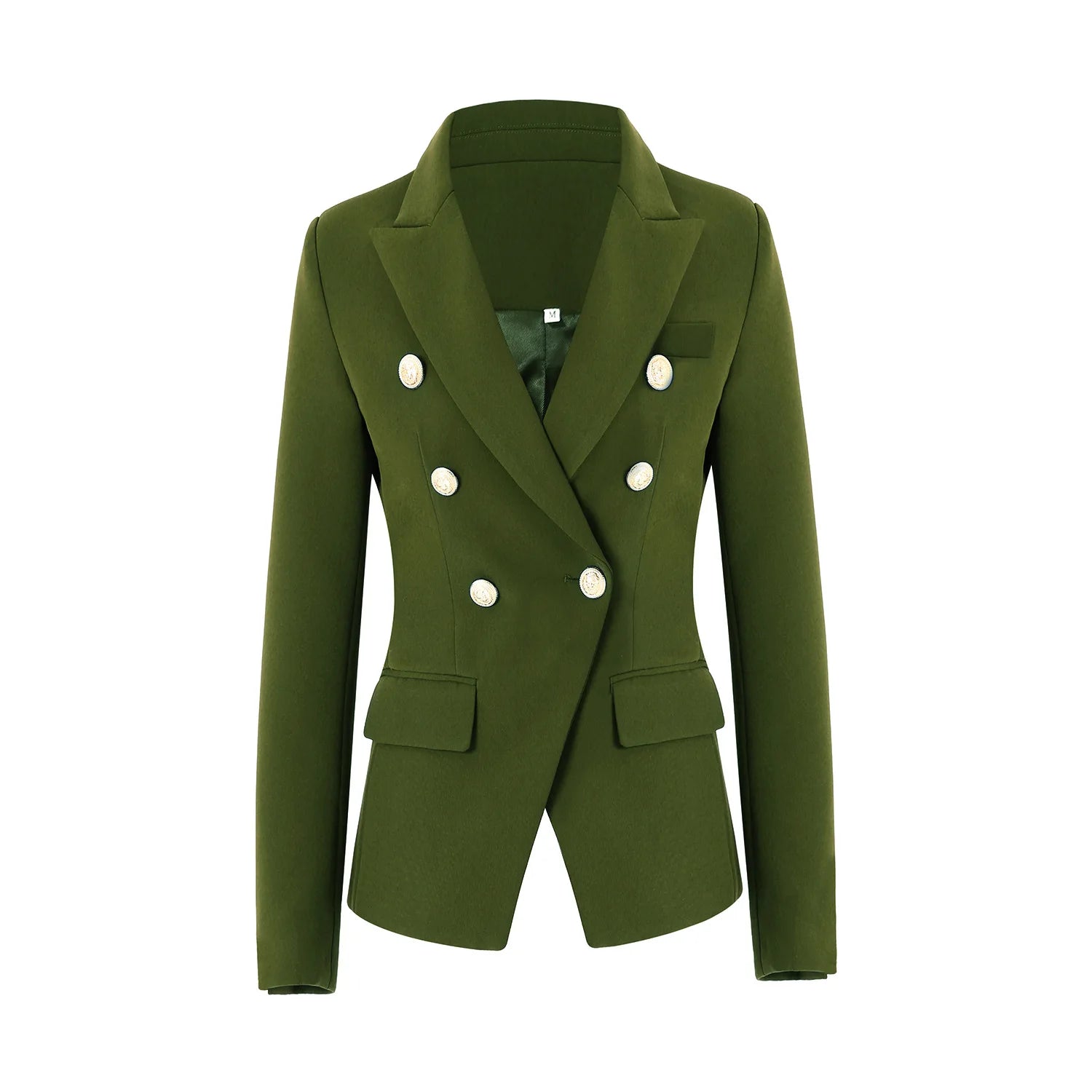 Pink Blazer Women TOP QUALITY Coat 2025 White Slim Blazer Jacket Female Double Breasted Metal Lion Buttons Women Blazers Tops