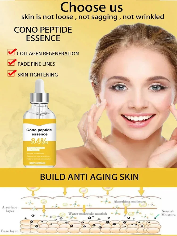 Firming Facial Serum Anti-Wrinkle Anti-Aging Remove Fine Lines Crow's Feet Fade Spots Whitening Brightening Skin Care Essence