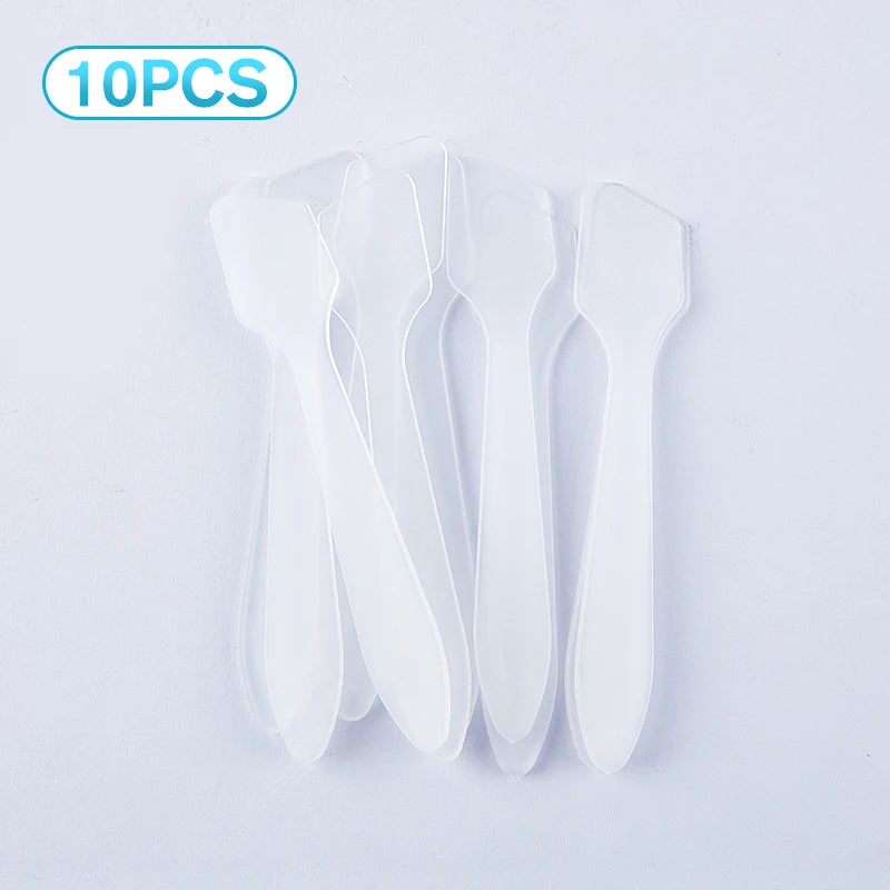 10 Pcs Mini Cosmetic Spatulas Scoop Face Cream Makeup Mask Mixed Spoon Beauty DIY Tools Eye Facial Makeup Applicator Sticks