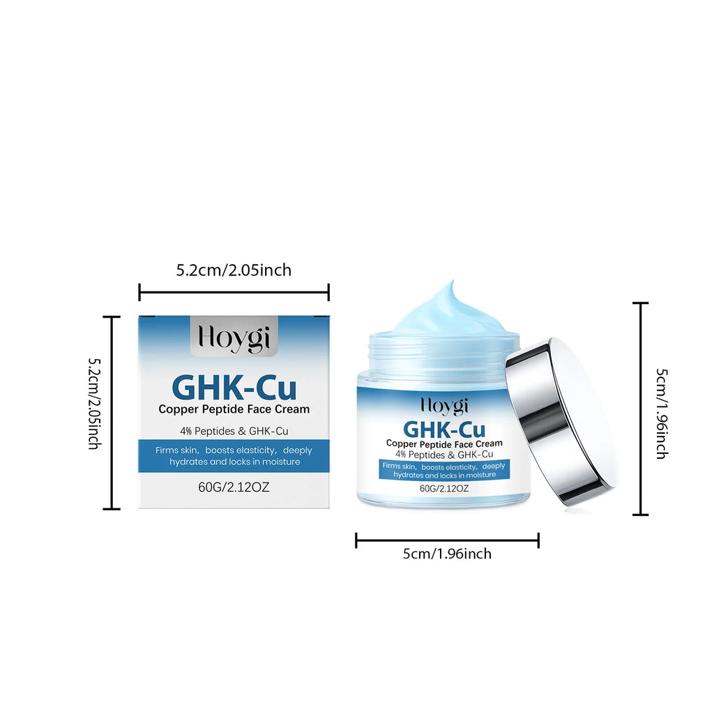 Copper Peptide Face Cream & Serum Set Firming Hydrating Skincare Smoothing Tightening Facial Skin Softens Skin Textur