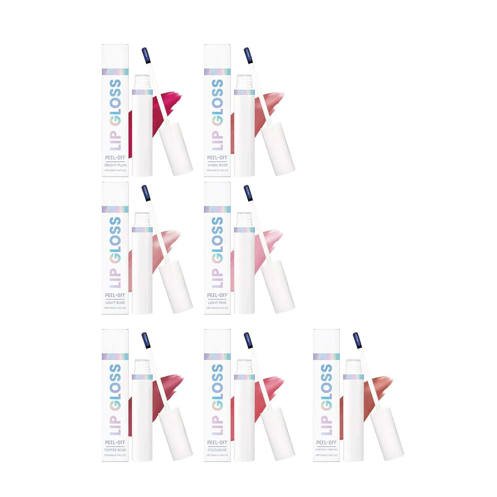 Tear off Lip Gloss Waterproof Long Lasting Peel off Liquid Lipstick Easy to Color Nourishing Lip Reduce Dryness Cosmetics