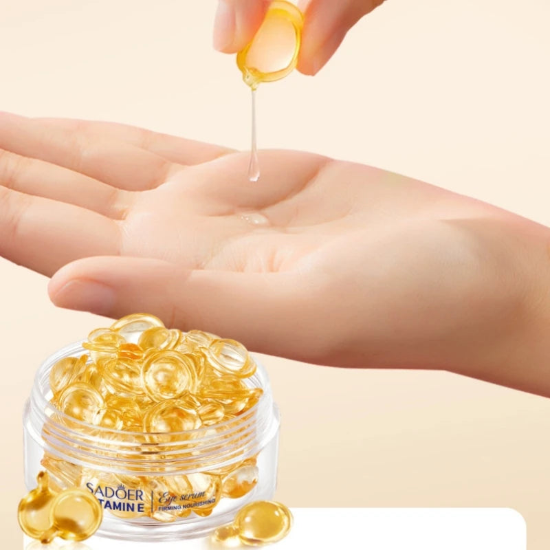 Sadoer Evening Primrose Vitamin E Firming Capsule Eye Cream, Eye Serum, Contains Evening Primrose Extract, Tocopherol, Camellia