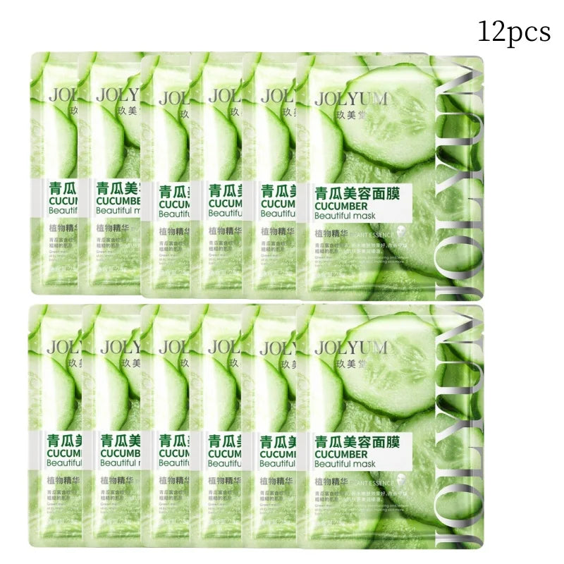 Cucumber Beauty Mask, Fruit Mask, Contains Cucumber Extract, Skin-Nourishing Glycerin, Moisturizing and Water-Locking Ingredients, Makes Your Skin Smooth and Elastic - Home Beauty.