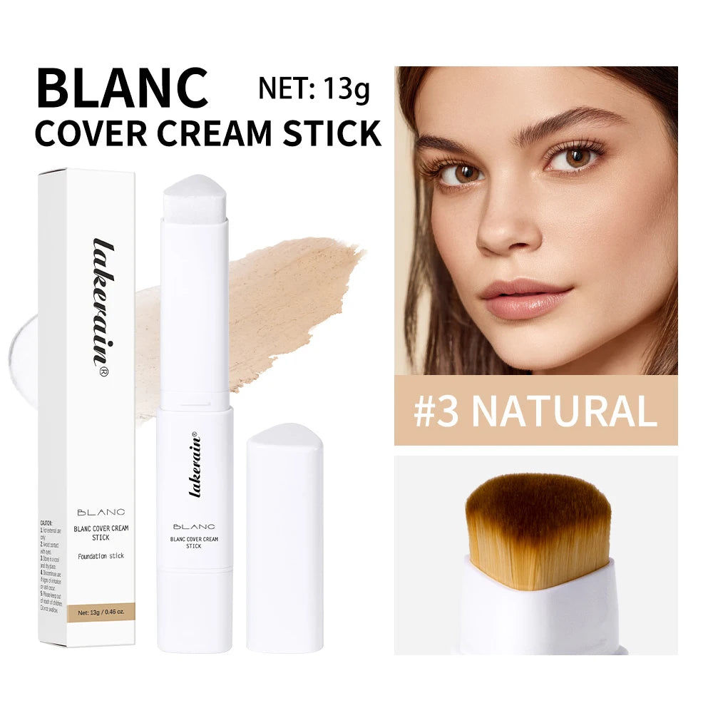 2-in-1 Color-Changing Foundation Stick Liquid Lightweight Moisturizing Brightening Foundation Color Changing For All Skin Types
