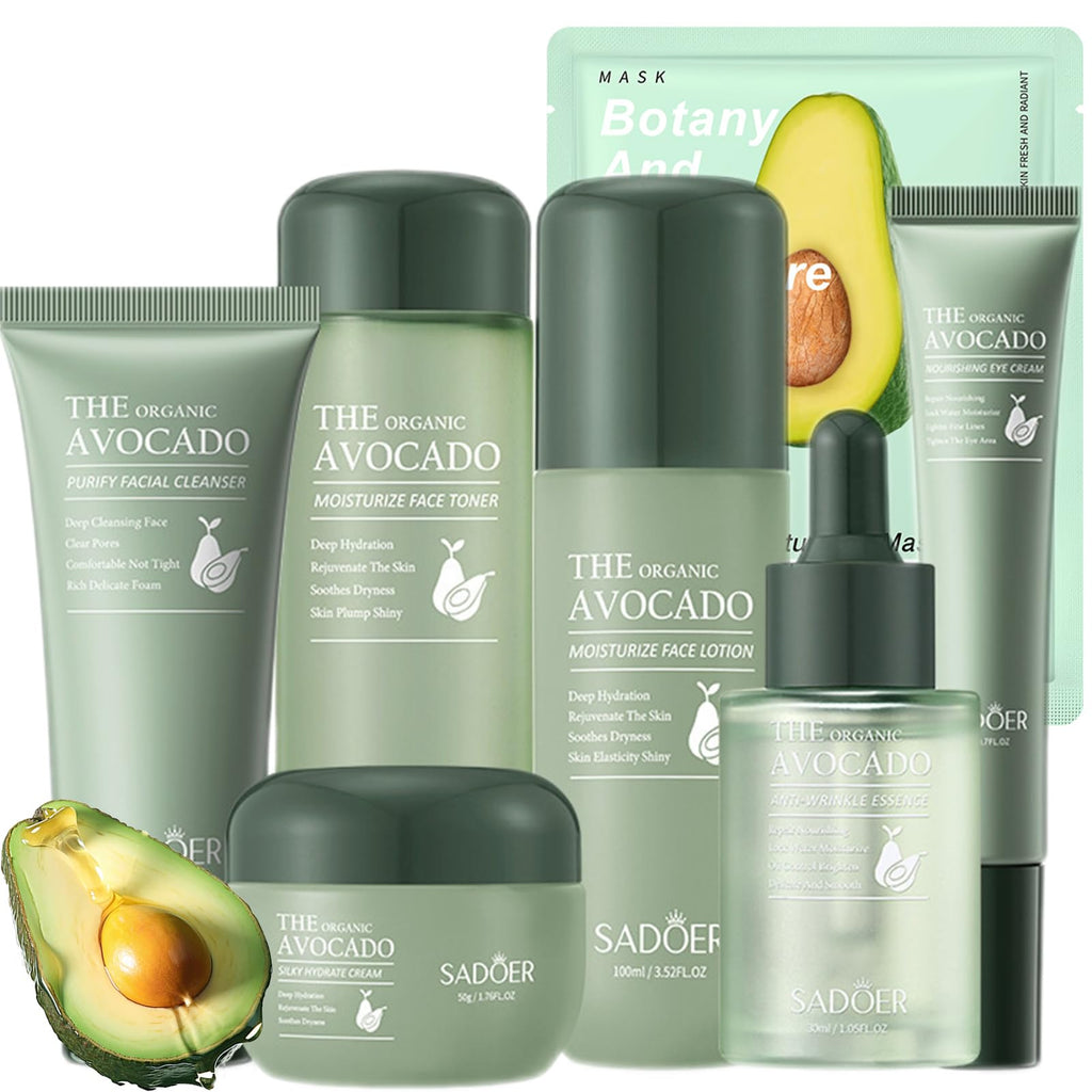 Avocado Skin Care Set 11-In-1 Skincare Gift Set