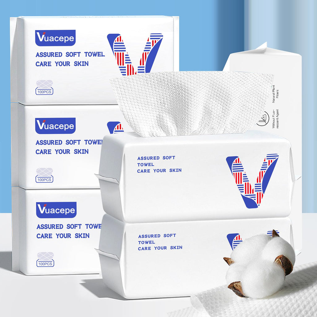 Vuacepe Face Towels Disposable Cotton Facial Clean