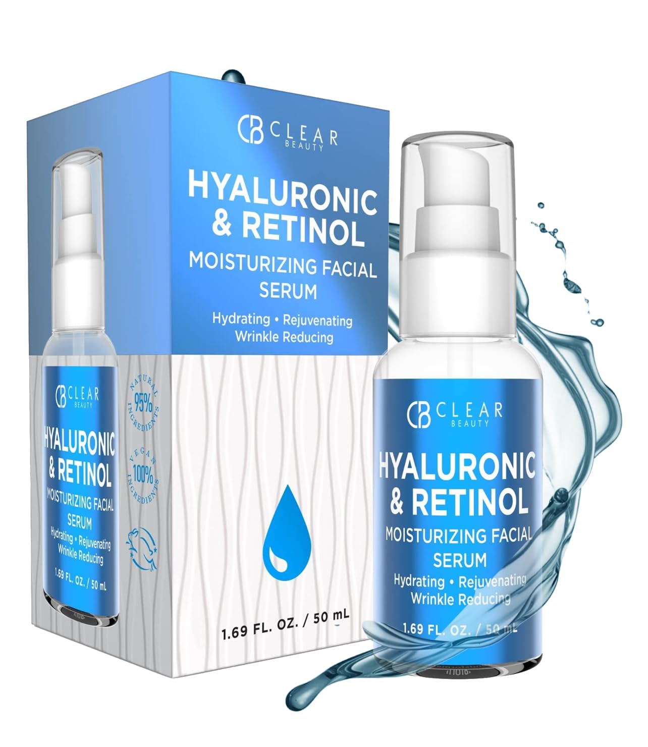 Clear Beauty Hyaluronic Acid & Retinol Moisturizing Facial Serum