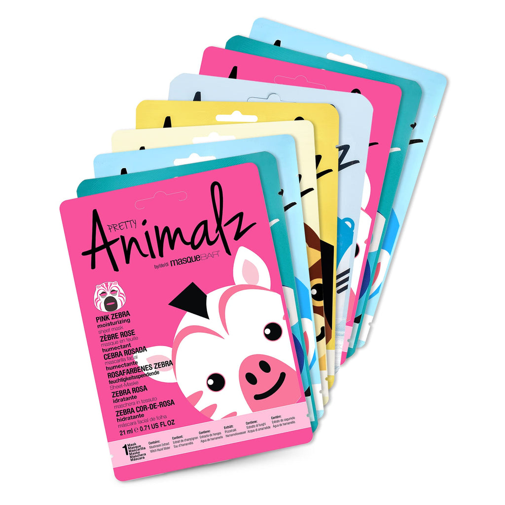 masque BAR Pretty Animalz Facial Sheet Masks Fun & Unique Skincare Face Mask