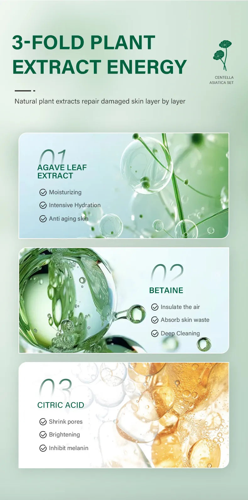 Private Label Skin Repair Centella Skin Care Kit